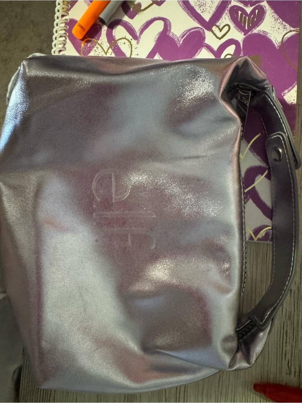 ELF Metallic Lavender Cosmetic Bag